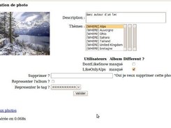 Manager page to modify photos properties