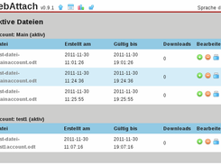 Listing of uploaded files