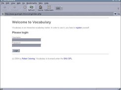 Login screen