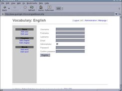 Administration page