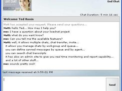 Client user chat window