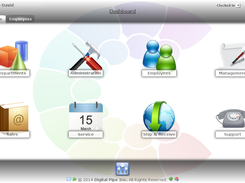 The dashboard of the application