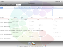 Viewing the History details Inside the Inventory module