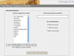 Advanced search interface