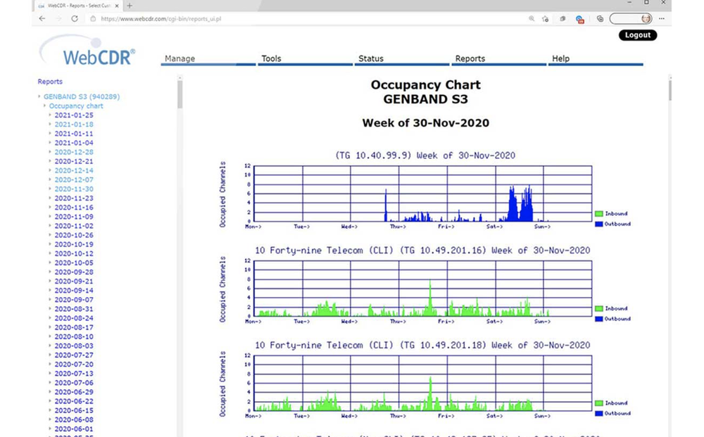 WebCDR Billing Screenshot 1