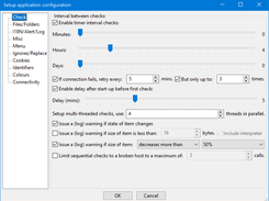 Setup timer options for interval checks