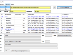 Security menu with Authorization fields