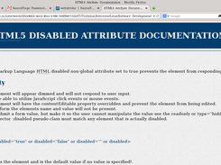 HTML5 Disabled Attribute Summary