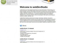 WebDevStudio main screen