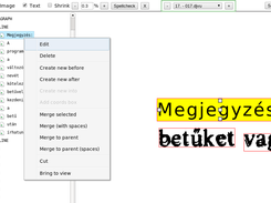 Menu and word box resizing