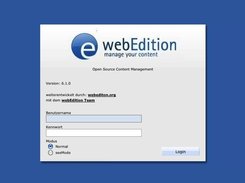 webEdition 6.1 login screen