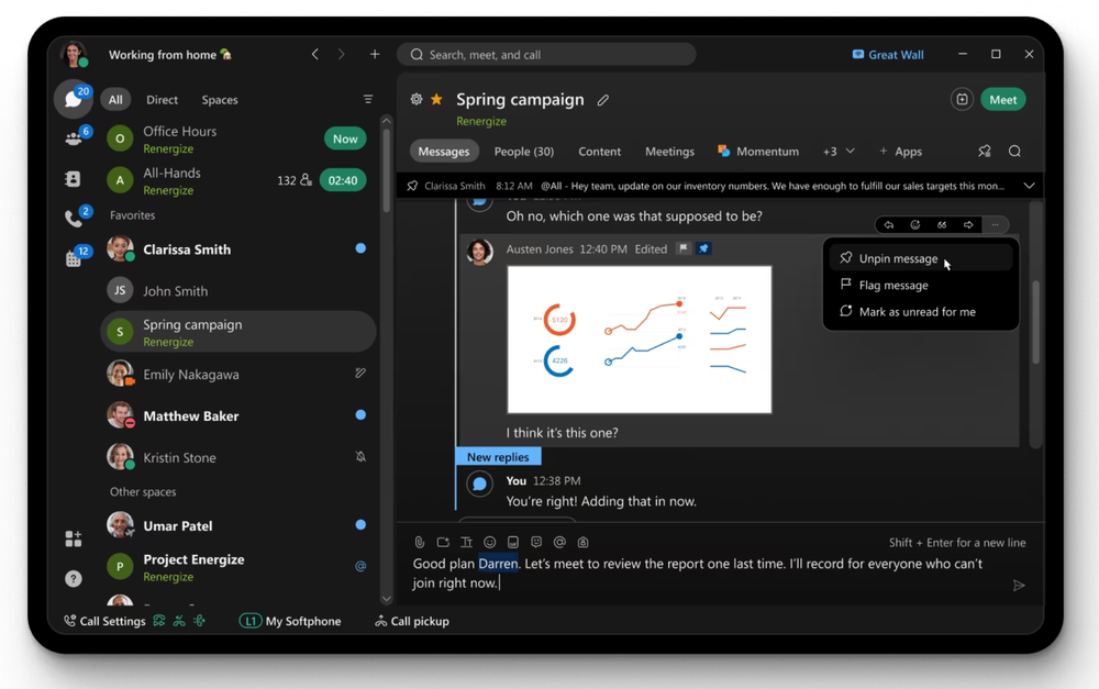 Webex Messaging Screenshot 1
