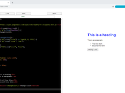 Code on the left,  results on the right!