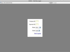 Login screen