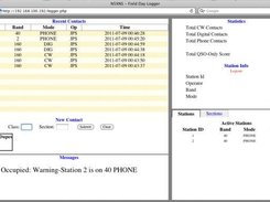 Main logger screen