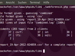 Sample Usage of WebForensik