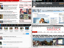 Four newspapers in a single page