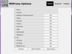 Proxy Option Page