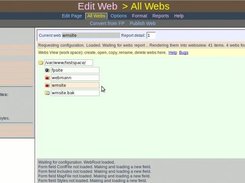 Webs view. Copy or delete a web. Make a new web.