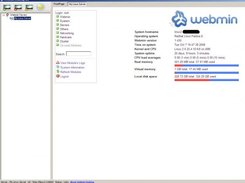 Webmin Desktop load configured server