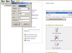 Webmin Desktop server properties