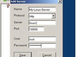 Webmin Desktop new server