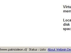 Webmin Desktop Status bar