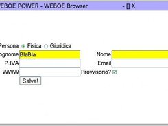 Weboe can handle data forms like client server applications