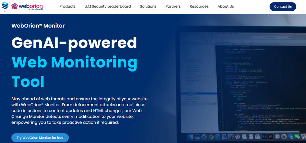 WebOrion Monitor Screenshot 1
