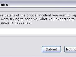 An example questionnaire for reporting critical incidents