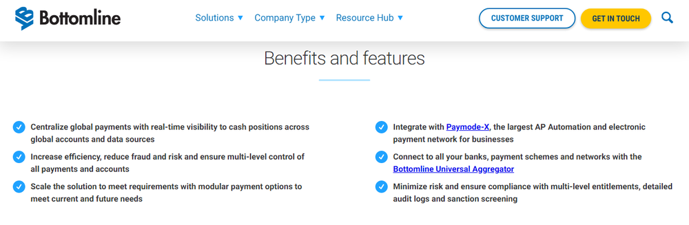 Bottomline Secure Payments Screenshot 1