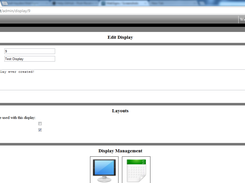 The 'Edit Display' page