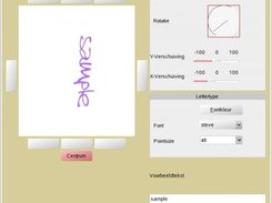 Previewing text positioning and properties