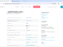 WebSite profile page