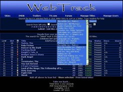 MovieTrack skin - Selecting search field.