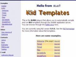 The KidKit Welcome Page