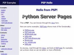 The PSP Welcome Page