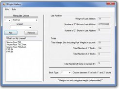 The GUI of Weight Gallery
