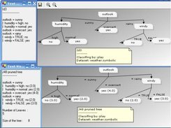 Comparing ID3 and J48 in example flow