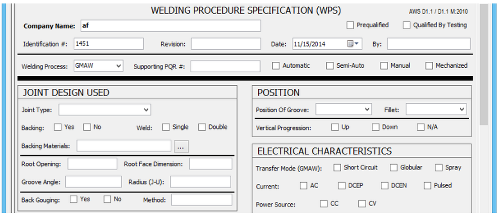 Welders Log Screenshot 1