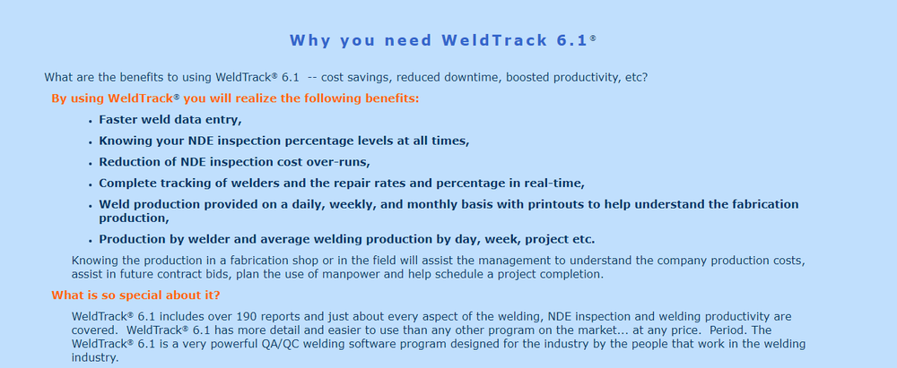 WeldTrack Screenshot 1