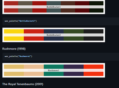 Wes Anderson Palettes Screenshot 1