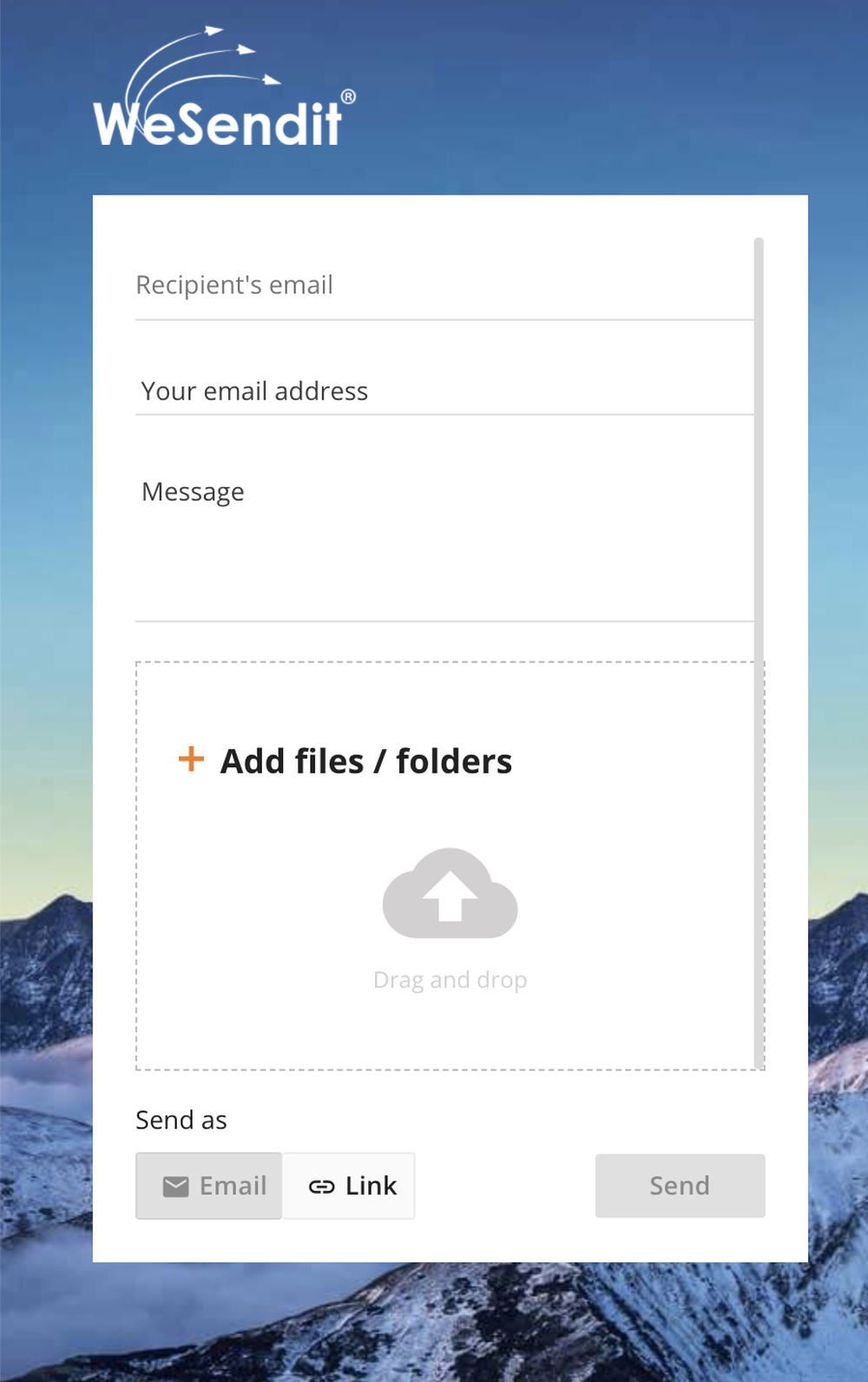 WeSendit Screenshot 1