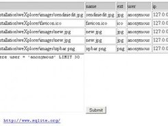 The log file query interface. Using SQLite