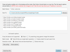 WFDownloader App - batch link search