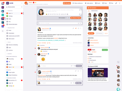 Whaller "spheres" (independent discussion spaces) allow members to communicate and collaborate in complete security. They include a variety of tools: messages, video conferencing, document storage & co-editing, shared calendar, task Kanban,...
