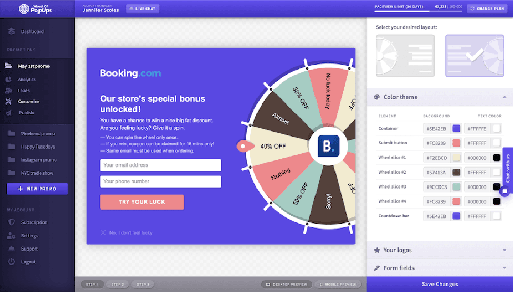 Wheel of Popups Screenshot 1