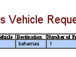 View of a User's Current Vehicle Requests