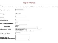 Vehicle Request Form