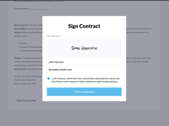 eSignatures – Send contracts with a click and get digital signatures from your clients